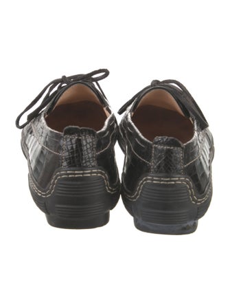 Manolo Blahnik Alligator Animal Print Loafers