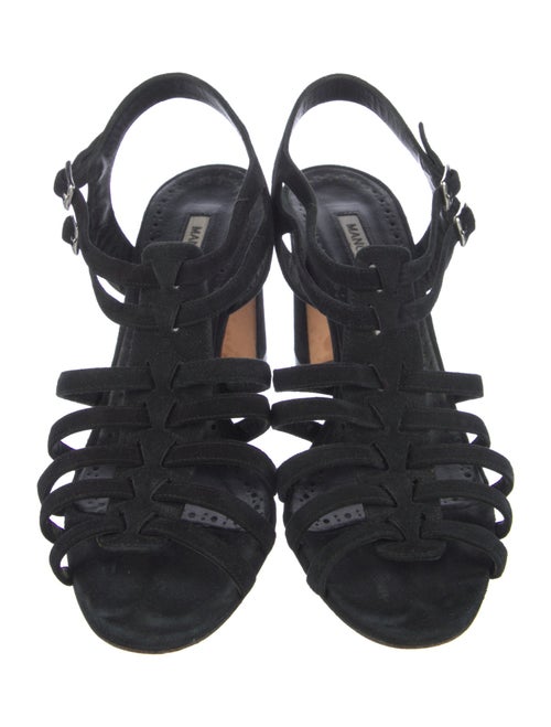 Manolo Blahnik Suede Gladiator Sandals