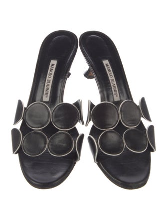 Manolo Blahnik Leather Slides