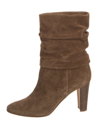 Manolo Blahnik Suede Slouch Boots