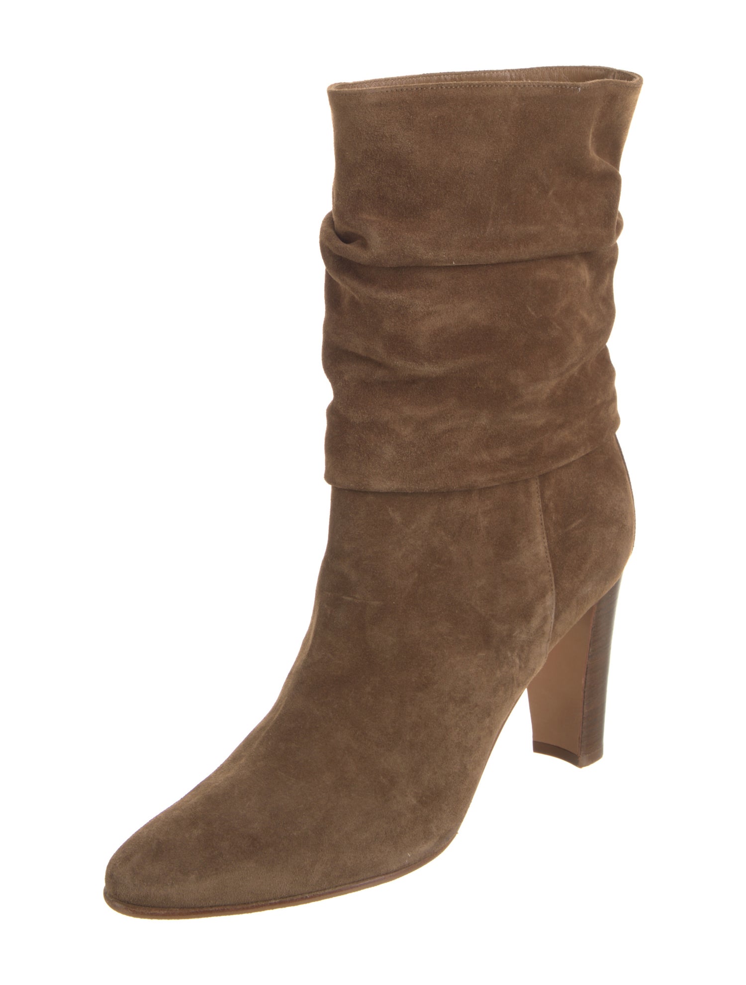 Manolo Blahnik Suede Slouch Boots