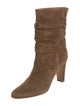 Manolo Blahnik Suede Slouch Boots