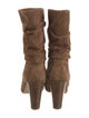 Manolo Blahnik Suede Slouch Boots