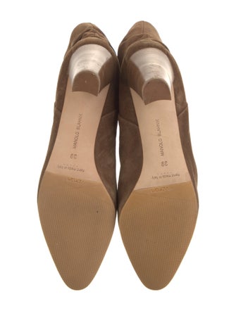 Manolo Blahnik Suede Slouch Boots