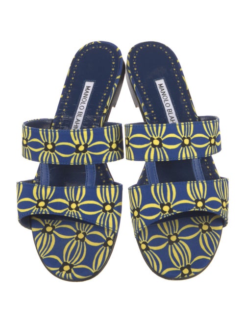 Manolo Blahnik Printed Slides