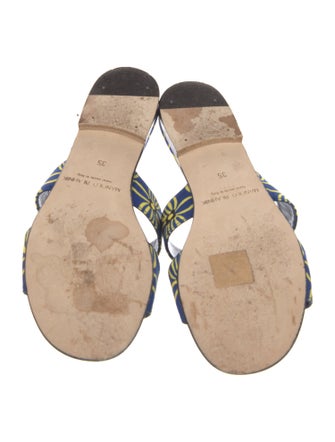 Manolo Blahnik Printed Slides