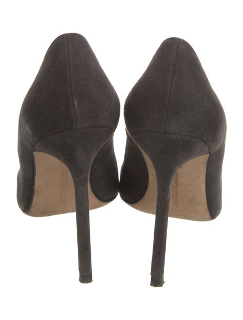 Manolo Blahnik Suede Colorblock Pattern Pumps