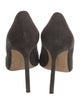 Manolo Blahnik Suede Colorblock Pattern Pumps