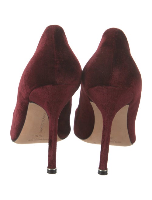 Manolo Blahnik Velvet Crystal Embellishments Pumps