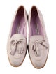 Manolo Blahnik Suede Tassel Accents Loafers