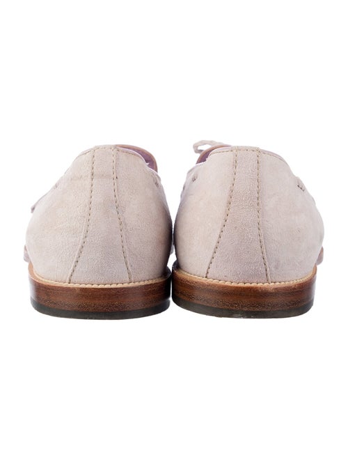 Manolo Blahnik Suede Tassel Accents Loafers