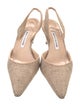 Manolo Blahnik Canvas Slingback Pumps