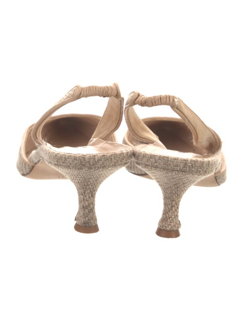 Manolo Blahnik Canvas Slingback Pumps