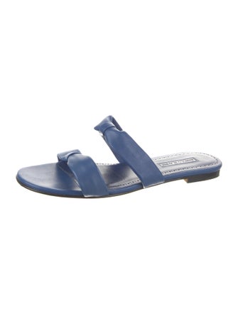 Manolo Blahnik Leather Slides