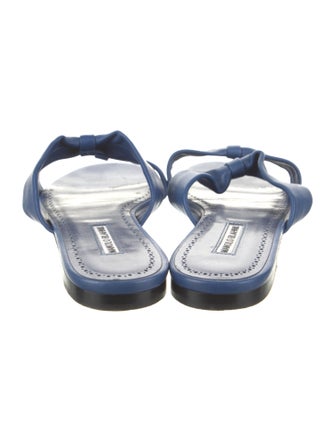 Manolo Blahnik Leather Slides