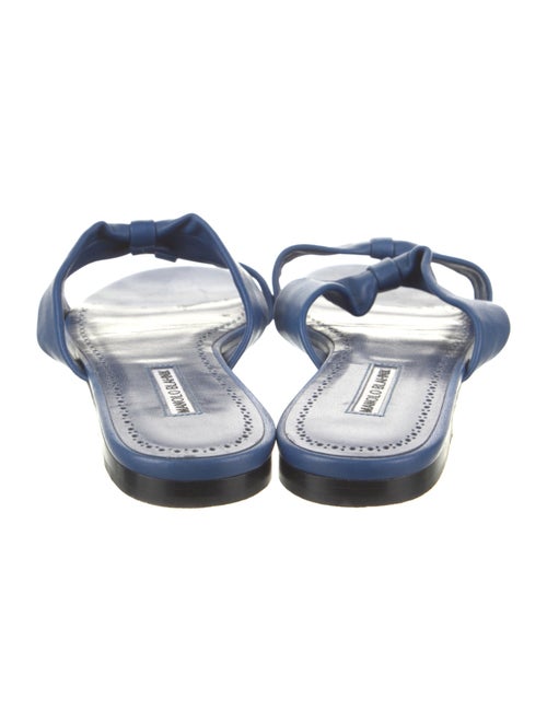 Manolo Blahnik Leather Slides