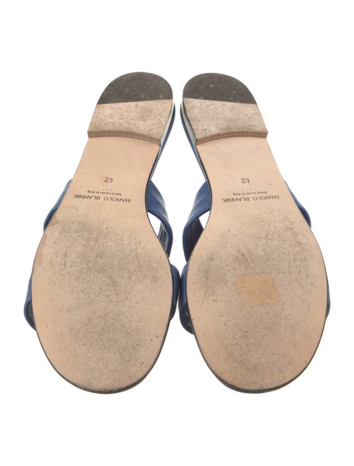 Manolo Blahnik Leather Slides