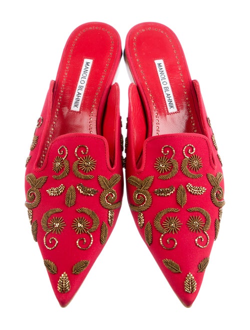 Manolo Blahnik Satin Mules