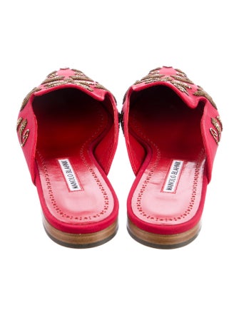 Manolo Blahnik Satin Mules