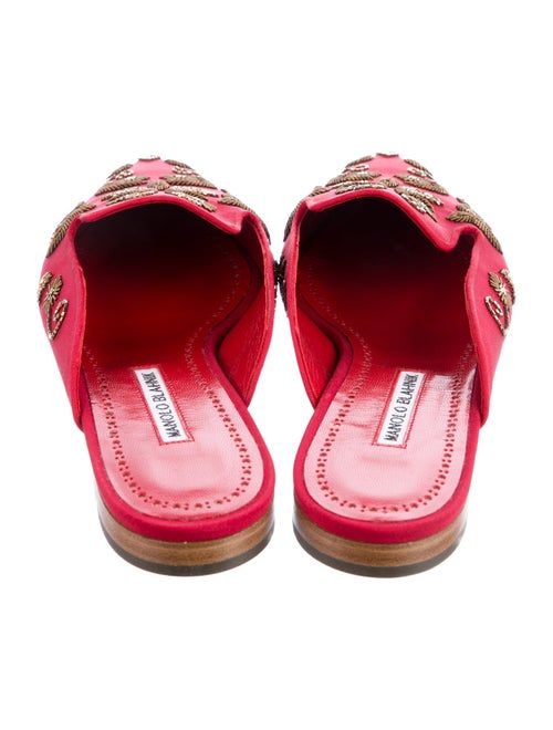 Manolo Blahnik Satin Mules