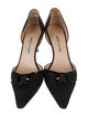 Manolo Blahnik Canvas D'Orsay Pumps