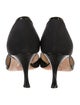 Manolo Blahnik Canvas D'Orsay Pumps