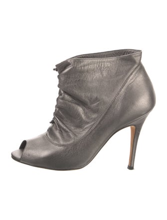 Manolo Blahnik Leather Lace-Up Boots