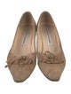 Manolo Blahnik Suede Tassel Accents Pumps