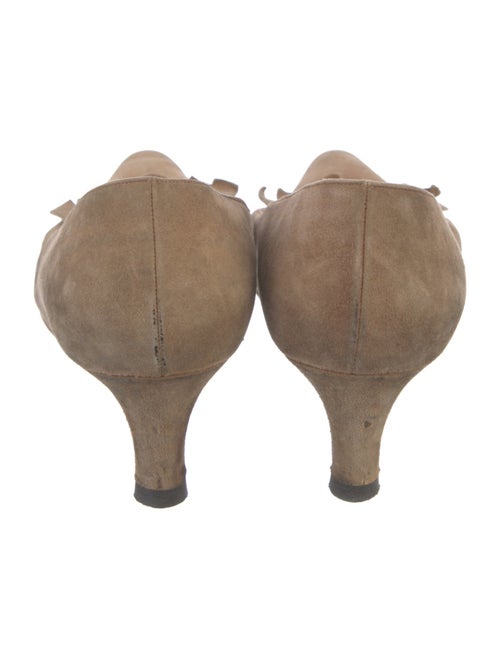 Manolo Blahnik Suede Tassel Accents Pumps