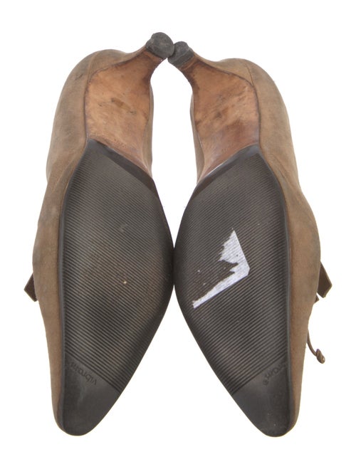 Manolo Blahnik Suede Tassel Accents Pumps