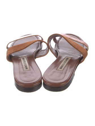 Manolo Blahnik Suede Slides