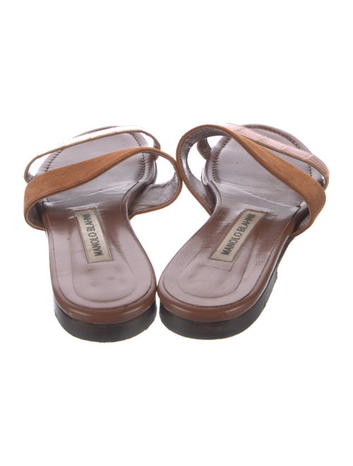 Manolo Blahnik Suede Slides