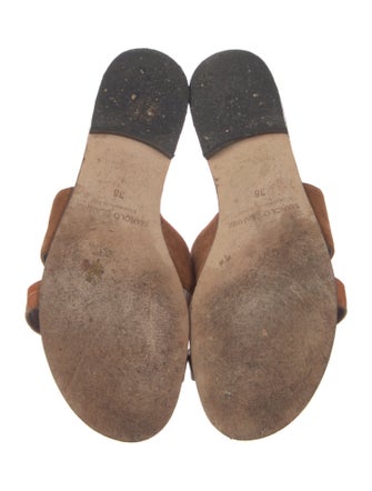 Manolo Blahnik Suede Slides