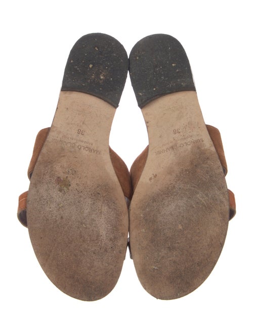 Manolo Blahnik Suede Slides