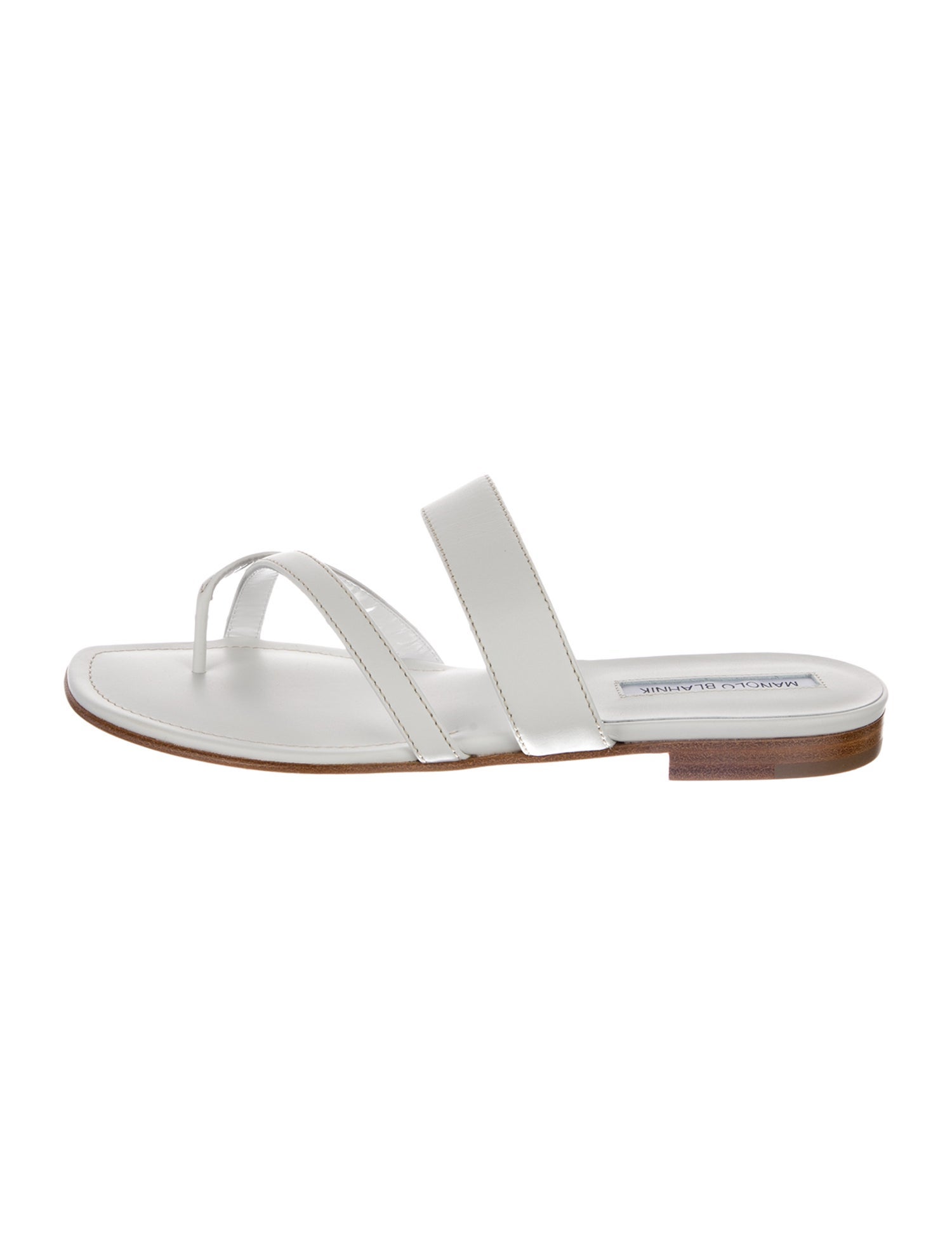 Manolo Blahnik Leather Slides