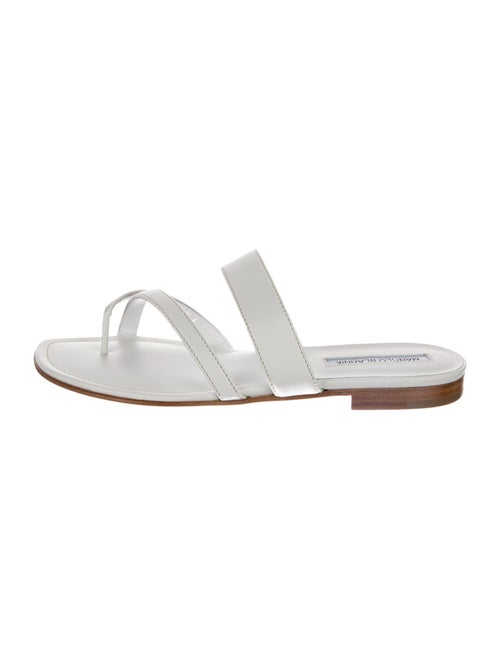 Manolo Blahnik Leather Slides