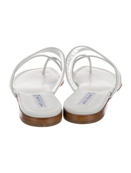 Manolo Blahnik Leather Slides