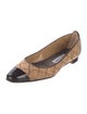 Manolo Blahnik Quilted Pattern Colorblock Pattern Ballet Flats