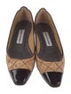Manolo Blahnik Quilted Pattern Colorblock Pattern Ballet Flats