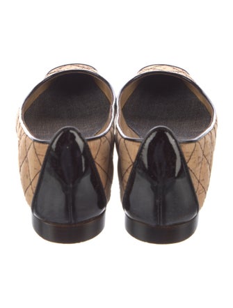 Manolo Blahnik Quilted Pattern Colorblock Pattern Ballet Flats