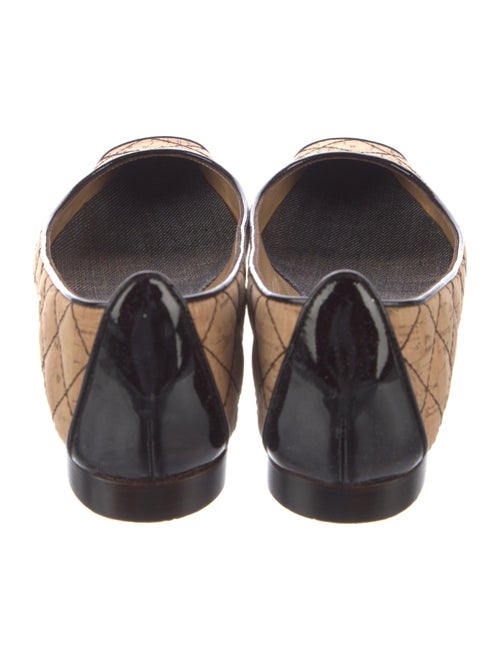 Manolo Blahnik Quilted Pattern Colorblock Pattern Ballet Flats