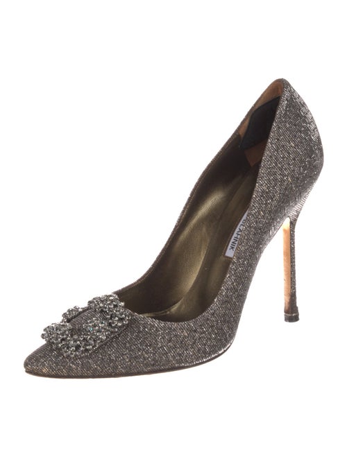 Manolo Blahnik Glitter Glitter Accents Pumps