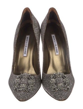 Manolo Blahnik Glitter Glitter Accents Pumps