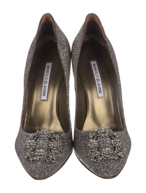 Manolo Blahnik Glitter Glitter Accents Pumps