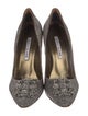 Manolo Blahnik Glitter Glitter Accents Pumps