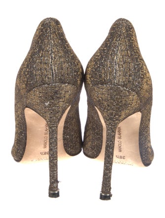 Manolo Blahnik Glitter Glitter Accents Pumps