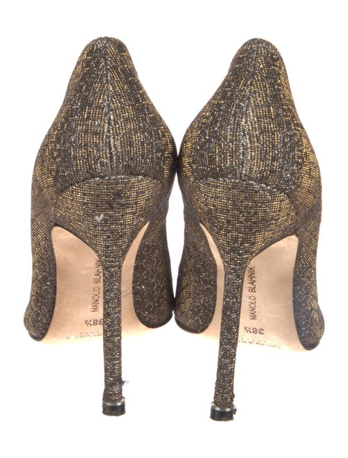 Manolo Blahnik Glitter Glitter Accents Pumps