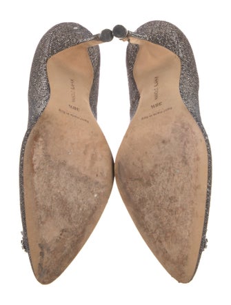 Manolo Blahnik Glitter Glitter Accents Pumps