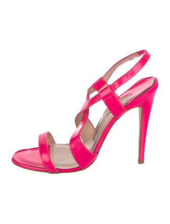 Manolo Blahnik Patent Leather Slingback Sandals