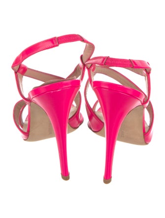 Manolo Blahnik Patent Leather Slingback Sandals